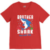 brother shark doo doo doo family matching V-Neck Tee