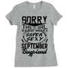 This Girl Is Taken By A Super Sexy September Boyfriend Ladies Fitted T-Shirt