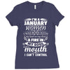 I Am A January Women Ladies Fitted T-Shirt