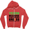 vegan because plant powered badass was not an offical tittle black Zipper Hoodie