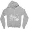namaste in bed off shoulder Zipper Hoodie