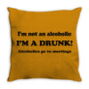im not an alcoholic im a drunk t shirt x large funny beer pong keg par Throw Pillow