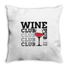Wine Club pub Throw Pillow