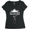 fortnite dab (white) Women's Triblend Scoop T-shirt