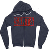 santa red glitter Zipper Hoodie