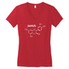 janus molecule funny retro tv utopia fashion science series Women's V-Neck T-Shirt