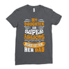 My Daughter Super Awesome Dad Ladies Fitted T-Shirt