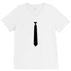 skinny white tie hipster cool school funny awesome geek shirt t shirt V-Neck Tee