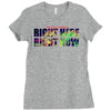 where else would you rather be than right here right now Ladies Fitted T-Shirt
