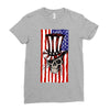 july 4th skull Ladies Fitted T-Shirt