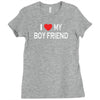 i love my boy friend Ladies Fitted T-Shirt