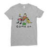 baseball game on short Ladies Fitted T-Shirt