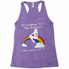 ls mug eat rainbow eat les Racerback Tank