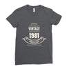 premium vintage 1981 classic perfectly aged limited edition Ladies Fitted T-Shirt