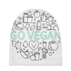 go vegan 3 Baby Beanies