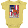 usa boxer flag Baby Bodysuit