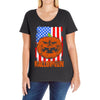 halloween american flag halloween american flag Ladies Curvy T-Shirt