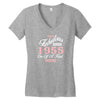 sassy fabulous since 1955 birthday gift Women's V-Neck T-Shirt