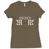 hockey mom rhinestone Ladies Fitted T-Shirt