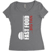 big fan of fast food Women's Triblend Scoop T-shirt