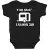 personalised your name caravan club funny gift Baby Bodysuit