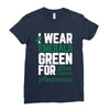 i wear emerald green for liver cancer awareness Ladies Fitted T-Shirt