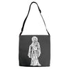 santa muerte blanca Adjustable Strap Totes