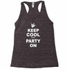 keep cool partyon Racerback Tank