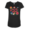 learn from the flowers Maternity Scoop Neck T-shirt