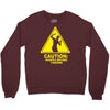 caution shapes being thrown printed Crewneck Sweatshirt