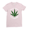 don't panic it's organic   marijuana Ladies Fitted T-Shirt