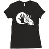 rabbit silhouette Ladies Fitted T-Shirt
