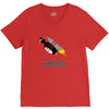 never give up poster V-Neck Tee