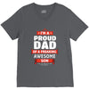 proud dad son V-Neck Tee