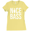 nice bass fishing Ladies Fitted T-Shirt