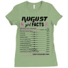 August Girl Facts Leo Ladies Fitted T-Shirt