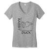 rabbit duck Women's V-Neck T-Shirt