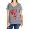 heartless splatter Ladies Curvy T-Shirt