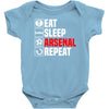 eat sleep arsenal Baby Onesie