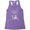 christmas funny dog &amp; snowman Racerback Tank