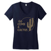 go climb a cactus Women's V-Neck T-Shirt