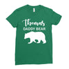 Daddy Bear - Baby Bear Custom Name Ladies Fitted T-Shirt