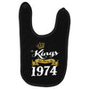 kings are born in 1974 Baby Bibs