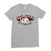 June Peeking Out Baby Girl Ladies Fitted T-Shirt