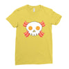Bacon Egg Skull Ladies Fitted T-Shirt