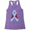 stomach cancer ribbon and rose Racerback Tank