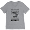 Never Underestimate A Dad With An Engineering Degree V-Neck Tee