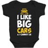 i like big monster cars Baby Bodysuit