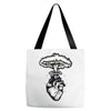 heart and nuclear explosion Tote Bags