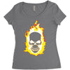 burning man Women's Triblend Scoop T-shirt